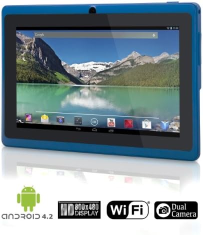AudioSnax Q7 - 7" Android Tablet PC, Android 4.2,Dual Core, Dual Cameras, 5 Point Capacitive Touch Screen, CPU: Allwinner Tech BOXCHIP A23, DDR3 4GB ROM, WiFi, G-sensor - Preloaded Apps: Facebook, YouTube, Dictionary, Viber and more - Blue