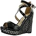 Dbdk Cree-3 Womens Ankle Strap Crossing Platform Wedge Sandals