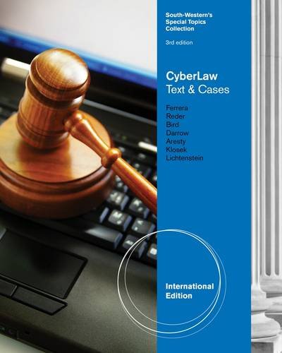 cyberlaw text and cases