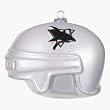 San Jose Sharks 3" Collegiate Glass Football Helmet Holiday Ornament - NHL Hockey