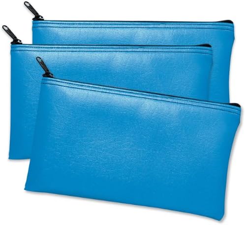 Leatherette Vinyl Zippered Wallets - Blue - Leatherette Vinyl Zippered Wallets - Blue. Organize And Transport Papers, Valuables, Cash, Make-Up, Hobby Tools And Much More With These Durable Faux Leath