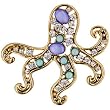 Gold Plated Octopus Animal Brooches Pin