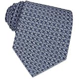 Fendi Blue Logoes & Dots Printed Silk Tie
