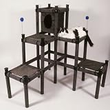 Feline Furniture Cat Activity Center 3 Story Catty Corner