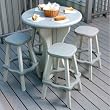 Leisure Accents Bistro 30" Table Set with 4 Stools - Redwood