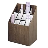 Safco 3081 Corrugated Roll File, for 20 2-3/4x2-3/4 Tubes, 15w x 12d x 22h, Woodgrain