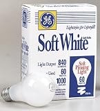 GE Lamps 41028 60-Watt A19, Soft White, 4-Pack