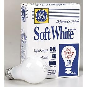 GE Lamps 41028 60-Watt A19, Soft White, 4-Pack