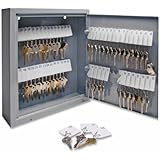 S.P. Richards Company Secure Key Cabinet, 10 x 3 x 12 Inches, 60 Keys, Gray (SPR15602)
