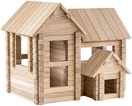 Wooden Cottage 4in1. Building Blocks for Kids