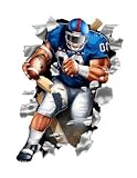 Kansas Jayhawks Wallcrasher Wall Decal - Football 11" Fade Resistant Die-cut Removable Vinyl