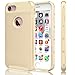 Tekcoo For iPhone 8 Case, Tekcoo For iPhone 7 Sturdy Case, [TDuke] Bumper Protective Cases [Champagne Gold] Shock Absorbing Hard Defender Glossy Finish Cover [Scratch Proof] Plastic Shell & TPU Rubber