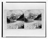 Historic Print (S): A remnant of the Glacial period - huge Mer de Glace, and Grandes Jorasses, Alps