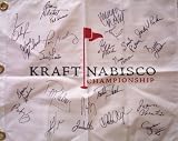 LPGA Kraft Nabisco flag autographed by 23 winners (Nancy Lopez, Lorena Ochoa, Annika Sorenstam, Karrie Webb)
