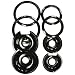 Tools & Hardware : Porcelain Drip Pans and Trim Rings for GE Hotpoint Electric Stoves with Hinged Elements 8-pc. Set - Black