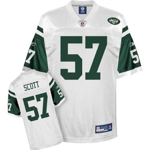 Reebok New York Jets Bart Scott Replica White Jersey XX Large
