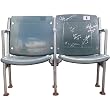 Mounted Memories Dolphins 1972 Autographed 10 Signatures Green Pair Seatback Chairs