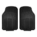 FH GROUP FH-V16404 All Weather Rubber Auto Floor Mats Liner - 3pc Set Black