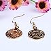QIYUN.Z Tribal Jewelry Flat Round Dangle Coin Tassel Pendant Chain Necklace For Women