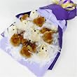 Forever Love Flower Bouquet of Dolls, 11 Teddy Bears in Purple Veil