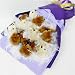 Forever Love Flower Bouquet of Dolls, 11 Teddy Bears in Purple Veil