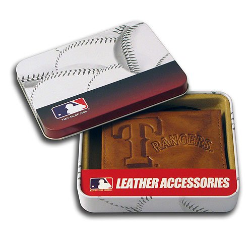 Texas Rangers Embossed Leather Trifold Wallet