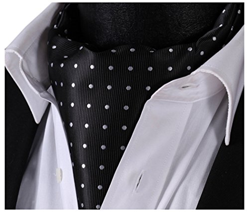 Setsense men s polka dot jacquard woven self cravat tie…