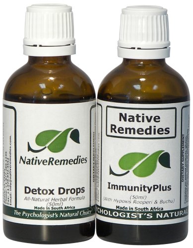Native Remedies Detox Drops and ImmunityPlus ComboPack to detox and boost immune functioning