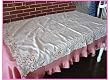 Elegant Pink Rose Embroided/cutwork Table Cloth 52"x72"