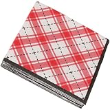 NBA 20-Pack Plaid Beverage Napkins - Red/Black