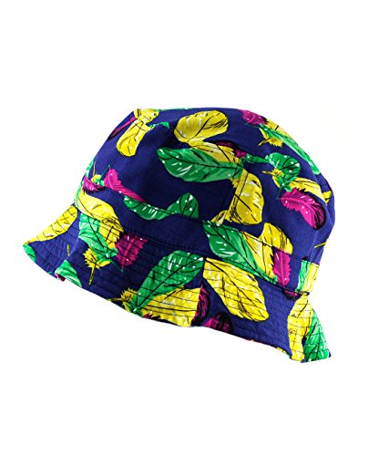 NYfashion101 Fashionable Unisex Satin Lined Printed Pattern Cotton Bucket Hat