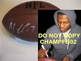 MIKE WALLACE,PITTSBURGH STEELERS,MISSISSIPPI,SIGNED,AUTOGRAPHED,NFL FOOTBALL,COA,WITH PROOF