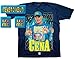 John Cena Blue Throwback WWE T-shirt Headband Wristbands Boys Juvy