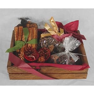 GIFT SET - Fireplace Hearth Woodstove Fire Starter Collection - DARK OAK CRATE