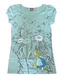 : Mighty Fine ALice In Wonderland Garden Sky Oat With Scoop Sleeves Tee Shirt * 08 Newest Collection *