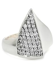 Elizabeth and James Thorns Sterling Silver White Sapphire Large Ring
