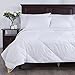 puredown Lightweight Goose Down Quilted Comforter, 100% Cotton Fabric Cover, Duvet Insert with Corner Tabs, King Size, White