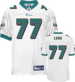 Jake Long Jersey: Reebok Authentic White #77 Miami Dolphins Jersey