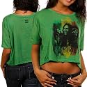 Billabong Blues Juniors Burnout Cropped Tri-Blend T-Shirt - Green/Rasta (Small)