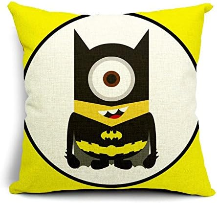 Cotton Linen Throw Pillow Case Cushion Cover Home Sofa Decorative 18 X 18 Inches / 45 X 45 Cm (Batman)