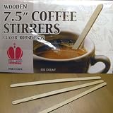 7 1/2 Inch Round Wooden Stirrer 500 count box