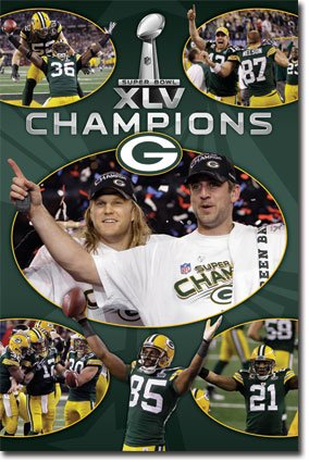 (22x34) Green Bay Packers Super Bowl XLV Celebration Sports Poster Print