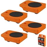4pc Furniture Mover Rollers - Furniture & Appliances Roll with Ease 4" x 3"