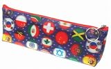 Lenticular Coin Purse / Holder / Case, SOBRE , Blue, INTERNATIONAL COUNTRY SYBOLS