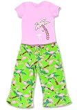 Sara's Prints Girls Pink Flamingos Pajamas