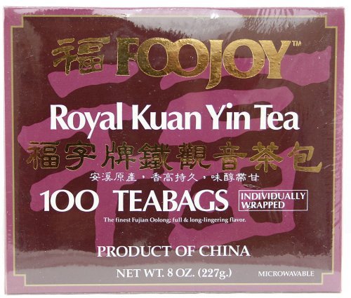 FooJoy Royal Kuan Yin Tea - 100 Individually Wrapped Tea Bags (7.0 Oz)--Buy 9 Get 10... by FooJoy