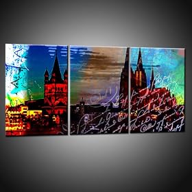 Impressions panorama de Cologne in 40x80 cm