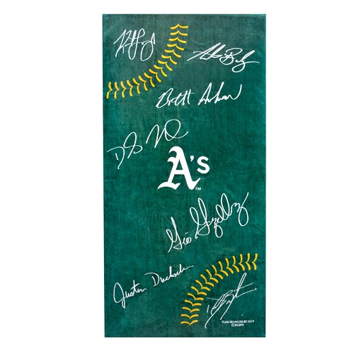 Forever Collectibles MLB Oakland Athletics 30X60 Printed Signature Ball Towel