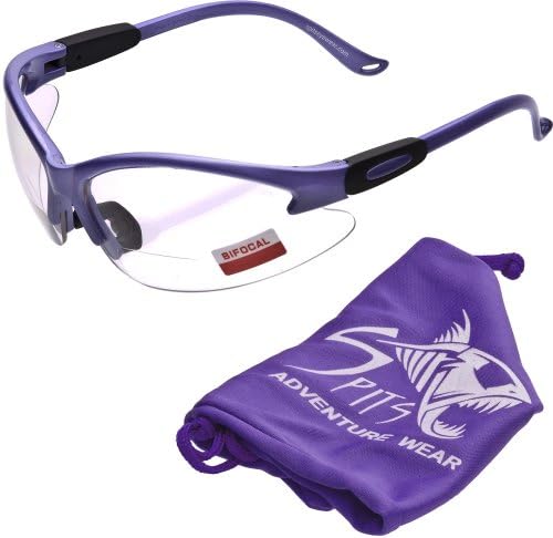 Cougar BIFOCAL Safety Glasses - Powder Puff Series - Powder PURPLE Frame 1.50 Magnifier