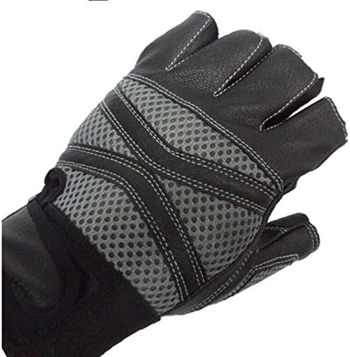 Men's Black 1/2 Finger Parkour Gloves Tactical Half Finger Gloves